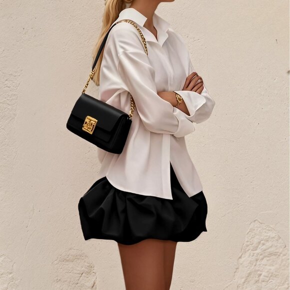 Black Casual Women's Versatile Mini Skirt - Picture 1 of 8